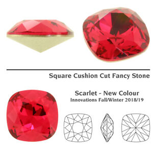 Genuine SWAROVSKI 4470 Square Cushion Cut Stones Crystals * Many Colors & Sizes