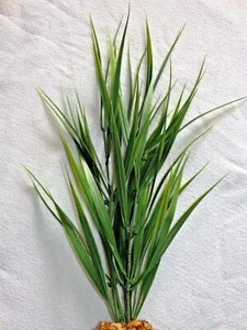 15" Medium WILD GRASS Artificial Aquarium plastic plant, stone base - Picture 1 of 4