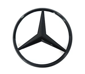 For W212 SEDAN Mercedes AMG E350 GLOSS BLACK Star Emblem Rear Trunk Lid Badge - Foto 1 di 6