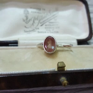 925 Sterling Silver Ring, Natural Andalusite Gemstone, Size R.5 US 8.75  - Picture 1 of 7