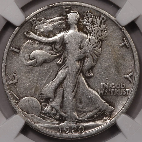 1920-D Walking Liberty Half Dollar NGC F-12 Cover