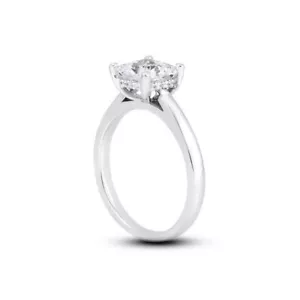 1.41ct H/SI2 Radiant Cut Earth Mined Certified Diamonds Platinum Sidestone Ring - Picture 1 of 6