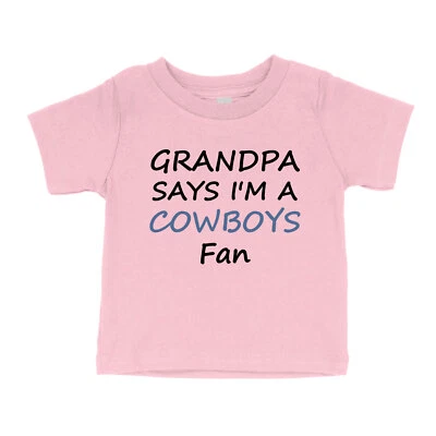 Смешная цитата юмор подарок ребенка ясельного возраста Kids молодежи футболка дедушка говорит, что я поклонник ковбоев - Изображение 1 из 2
