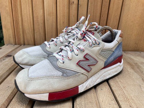 New Balance 998 Sneakers Pelle Grigio Chiaro Made in USA Uomo 9 5 EUR 43