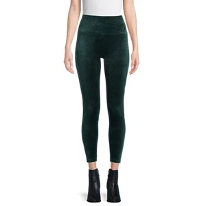 Leggings de terciopelo ajustados de tiro alto Time and Tru para mujer NUEVOS - Imagen 1 de 11