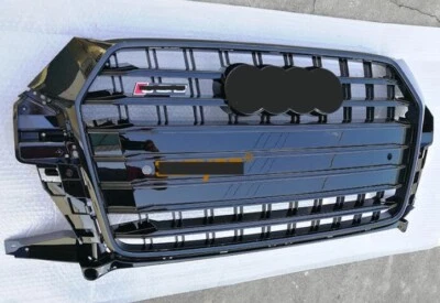 Para Audi Q3 SQ3 2016-2018 SQ3 Tipo Tira Negra Completa Parachoques Delantero Rejilla Radiador Foto 1 de 2