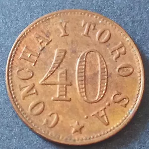 - CHILE - WEINBERG MARKE 40 CENT - VIÑA CONCHA Y TORO - Bild 1 von 2