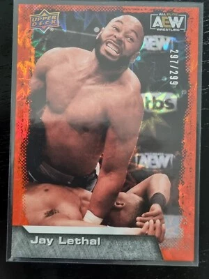 2022 AEW Jay Lethal DYNAMITE /299 Trading Card Upper Deck #90068 - Image 1 of 2