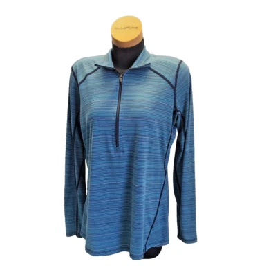 Camisa para mujer REI activa 1/4 cremallera manga larga tecnología azul verde talla X-grande XL Foto 1 de 4