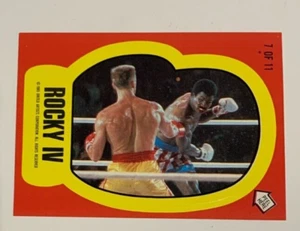 ROCKY IV 1985 Topps Drago Vs Apollo Creed Trading Sticker #7 - Foto 1 di 3