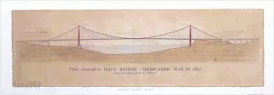 Golden Gate Bridge Architecture Poster by Craig Holmes 38 x 13 - Picture 1 of 1