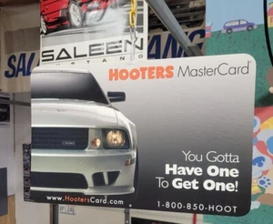 Hooter Restaurant Master Card Sign Saleen Ford Mustang/Orange County Choppers - Bild 1 von 2