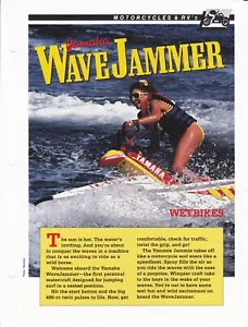 Tarjeta informativa hoja de especificaciones Yamaha WaveJammer personal Water Craft (y fotos WaveRunner) - Imagen 1 de 2