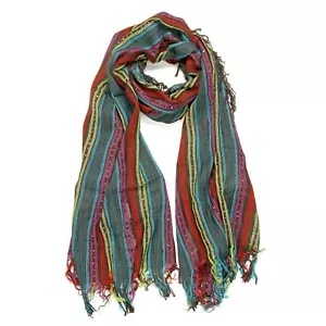 Mode Viskose Schal Pashmina Halstuch Damen Rüschen Spitze weich Schal SH117MLTY - Bild 1 von 2