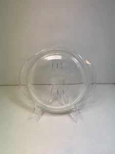 Vintage 1980s Pyrex 682C/B-4 Clear Glass Lid - 9" Across with Handles - Picture 1 of 7