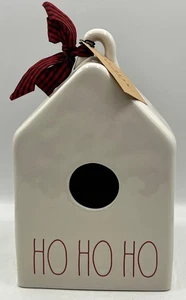 Rae Dunn Artisan Collection by Magenta "HO HO HO" Square Birdhouse With Tag - Bild 1 von 9