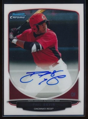 2013 Bowman Chrome Draft Picks & Prospects Phil Ervin Rookie Auto Autograph - Image 1 of 2