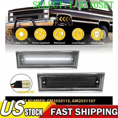 Комплект габаритных огней бокового дымчатого ободка для пикапа Chevy Blazer GMC Jimmy C/K R 1 ~ 10 X - Изображение 1 из 4