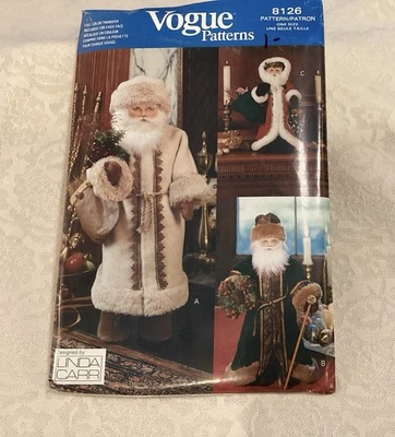 Vogue 8126 Uncut Factory Folded Linda Carr Christmas 3 Old World Santas - Image 1 of 3