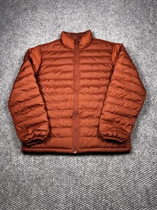 Levi's Jacket Mens Medium Rust Puffer Quilted Lightweight Full Zip Stand Collar - Picture 1 of 7