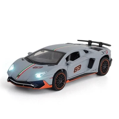 1/32 Toy Car Diecast Toys Grey Lamborghini Aventador LP780-4 Model Car for Kids - Image 1 of 4
