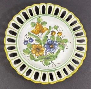 Vintage Meiselman Imports Pierced Decorative Plate #974 Made in Italy 7" - Picture 1 of 11
