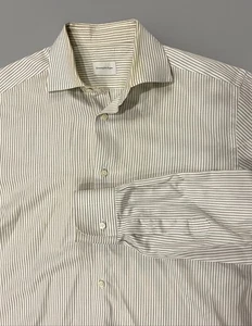 Ermenegildo Zegna Men’s Grey Stripe Business Casual Shirt 39/15.5 - Picture 1 of 9