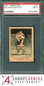 1951 PARKHURST #21 WALTER GUS KYLE RC BRUINS PSA 7 - Picture 1 of 4