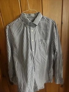 Camicia elegante uomo Nautica taglia XL abbottonata manica lunga blu/navy a quadri - Foto 1 di 11