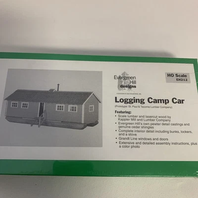 Evergreen Hill Designs O Scale 1:48 Kit #EH2012 Logging Camp Car Kit Sealed - Image 1 of 4