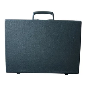 Vintage Samsonite Hard Shell Briefcase Gray Push Lock Clasps Made in USA 1970s - Picture 1 of 18