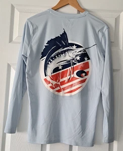 Costa Del Mar Gr. Small See What's Out There Langarmshirt Angeln PATRIOTISCH - Bild 1 von 3