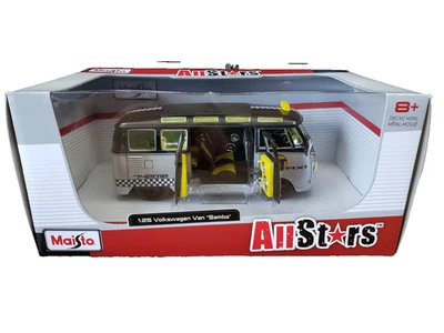 Maisto Volkswagen Van Samba Airport Taxi All Stars Diecast 1:25 - Image 1 of 4