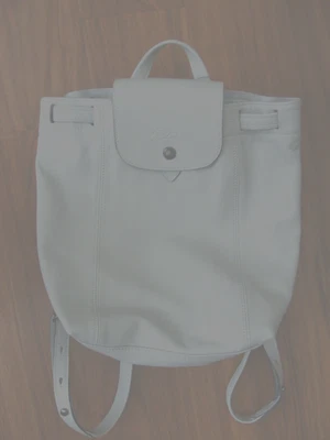 NEW LONGCHAMP PARIS LAMBSKIN BACKPACK L. BLUE FOLDABLE LIGHTWEIGHT W/ DUST BAG - Image 1 of 4