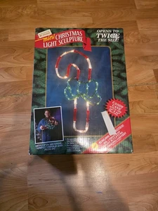 MR. CHRISTMAS LIGHT SCULPTURE Candy Cane With Bow 15" x 24"   WORKS - Picture 1 of 2