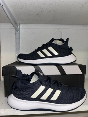 adidas Women's Cloudfoam Pure Sportswear Sneakers Navy/White Size 7.5 - Image 1 of 4