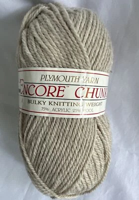 Hilo grueso Plymouth Encore bronceado jaspeado 143 yardas voluminoso Foto 1 de 3