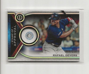 2021 Topps Tribute Rafael Devers Stamp Of Approval Relic Patch Card /150 Red Sox