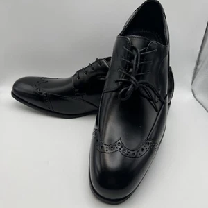 Stacy Adams Wingtip Oxford Mens Shoes Black Lace 20155-001 Shiny Leather Dress - Picture 1 of 18