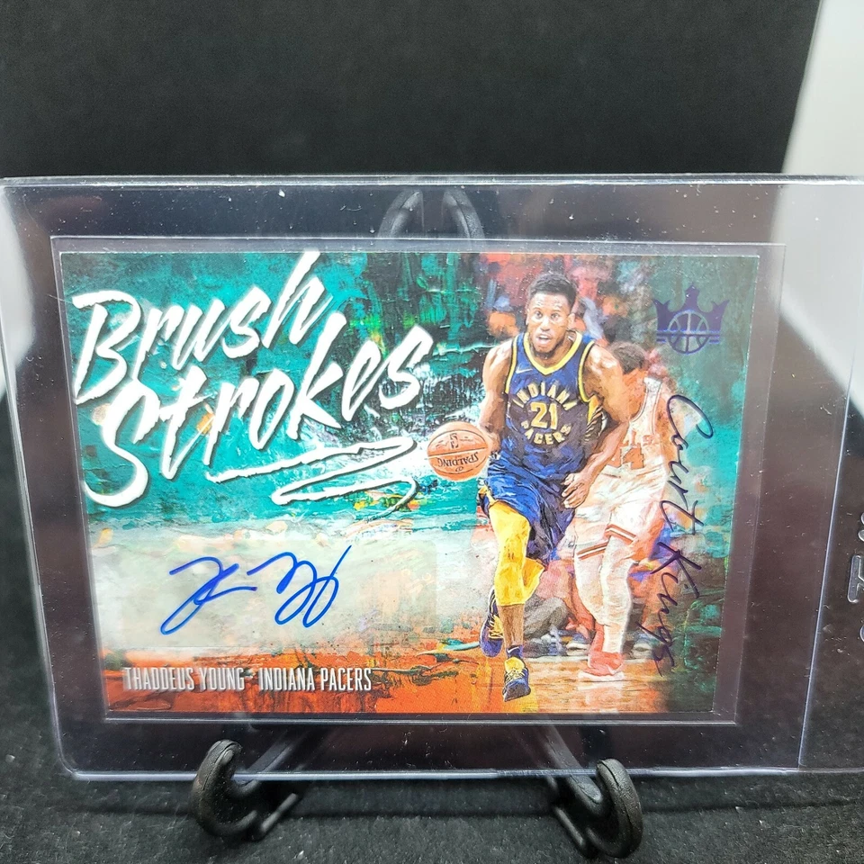 Thaddeus Young 2018-19 Court Kings /25 Brush Strokes Auto Indiana Pacers #02/25 - Image 1 of 4