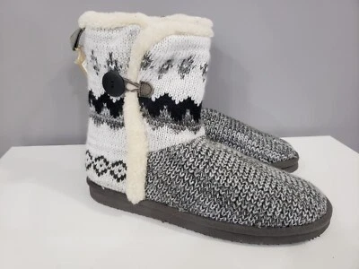 NUEVO American Eagle Outfitter Sherpa Forrado Zapatilla Deslizable Casa Zapato Bota Tobillo Foto 1 de 4