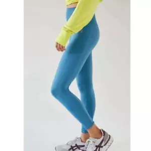 Free People Movement Textured Free Throw Legging in Coastline - Picture 1 of 9