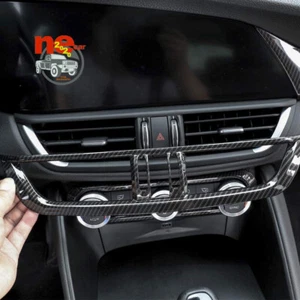 ABS Fiber Car Center Dashboard Air Vent Frame Trim For Alfa Romeo Giulia 2017-20 - Imagen 1 de 5