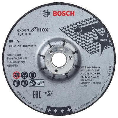 BOSCH PROFESSIONAL Bosch Schruppscheibe Expert for Inox A 30 Q BF 76 x 4 x 10mm 2er-Pack 2608601705