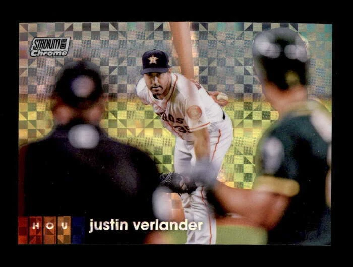 JUSTIN VERLANDER 2020 TOPPS STADIUM CLUB CHROME #227 XFRACTOR PARALLEL BD7367 - Image 1 of 1