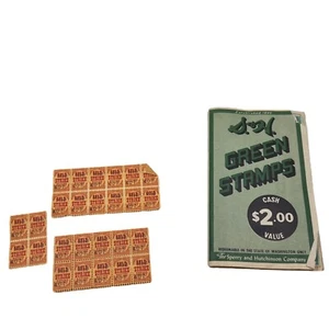 Libro de estampillas verdes S&H con algunas páginas llenas estampillas adicionales a mitad de huelga estado WA - Imagen 1 de 12