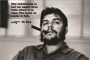 ernesto guevara quote poster THE REVOLUTION IS NOT AN APPLE THAT FALLS 20x30 - Picture 1 of 1