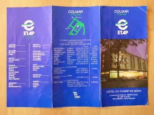altes Prospekt Reiseprospekt Etap Hotel Colmar France Frankreich - Bild 1 von 2