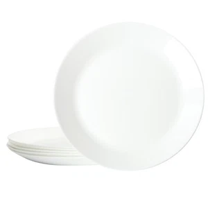 Gibson Home Ultra Round Opal Glass Break and Chip Resistant 6-Pack Dinner Plates - Picture 1 of 5