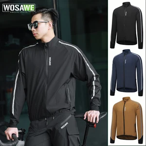 WOSAWE Unisex Radfahren Windbreaker YKK Zwei-Wege-Reißverschluss Reflektierende - Bild 1 von 17